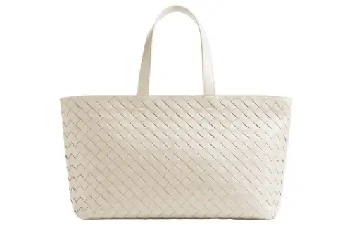 Bottega Veneta Calfskin Handbag Women's White