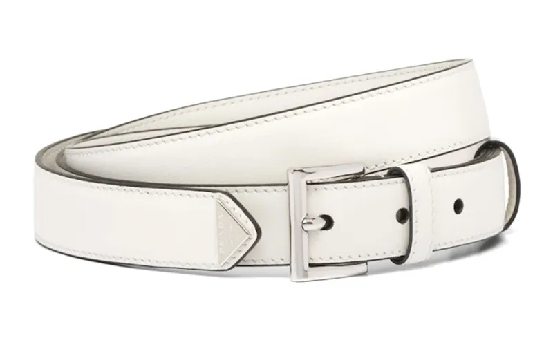 【Replicated_PMPrevious Season】triangle-logo leather belt