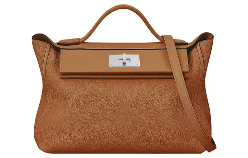 HERMES 24/24 Taurillon Maurice With Swift Calfskin Shoulder Bag, Crossbody Bag, Handbag Women's Brown