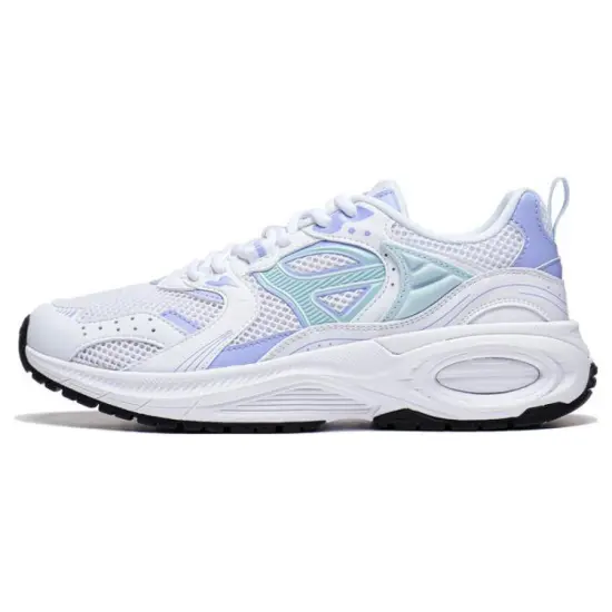 LiNing 92 CICI Anti-Slip Wear-Resistant Low-Top Sports Casual Shoes Women's White Cyan Purple