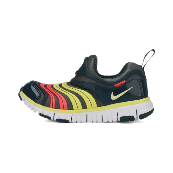 Nike Dynamo Free Kids Lifestyle Shoes PS Low-top Black/Laser Lemon/Red/Cozy Moss