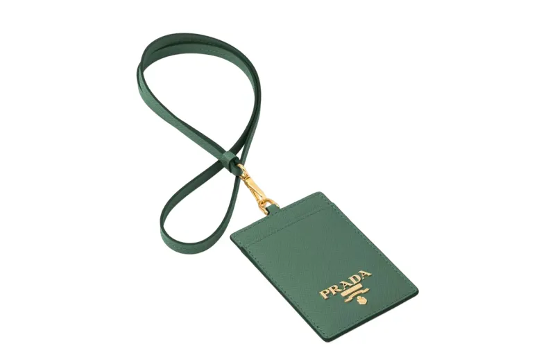Prada logo-plaque lanyard