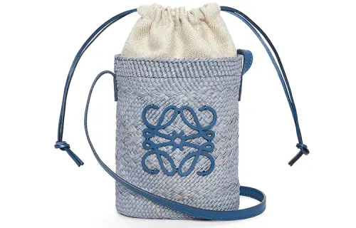 LOEWE Anagram Fabric Shoulder Bag, Crossbody Bag, Handbag Regular Women's Denim Blue