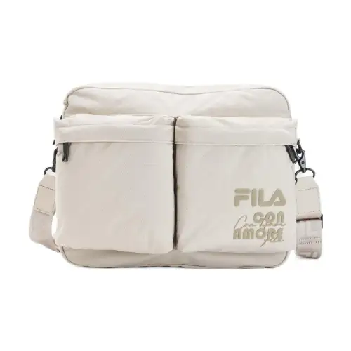 FILA Fabric Shoulder Bag Regular Men's Ecru