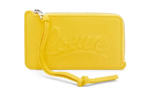 LOEWE Cow Leather Card Holder Large Women's Yellow