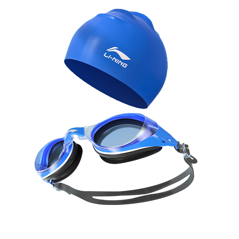 Li Ning Swim Glass Silicone Unisex Black Blue