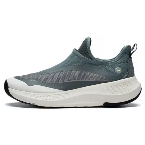 LiNing SOFT GO Anti Slip And Wear Resistant Breathable Low Top Sports Casual Shoes Men's Gray Blue