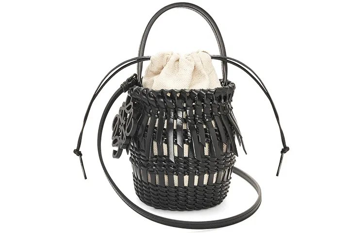 LOEWE Cow Leather Shoulder Bag, Crossbody Bag, Handbag Small Women's Black
