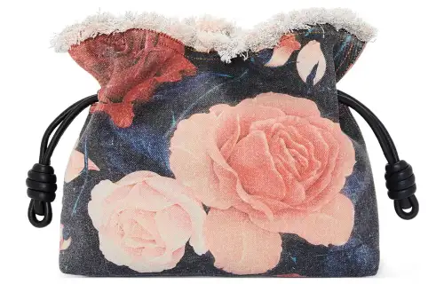 LOEWE Fabric One Shoulder Crossbody Clutch Women's Black