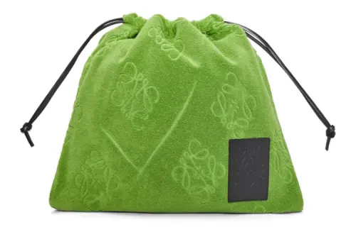 LOEWE Towel Cotton Clutch Women's Green