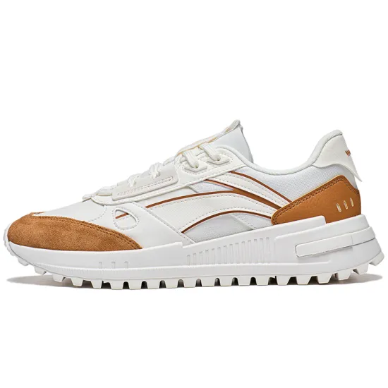 LINING Wind Rider 2.0 Casual Shoes Men Low-Top Mist White/Fiery Sand Yellow