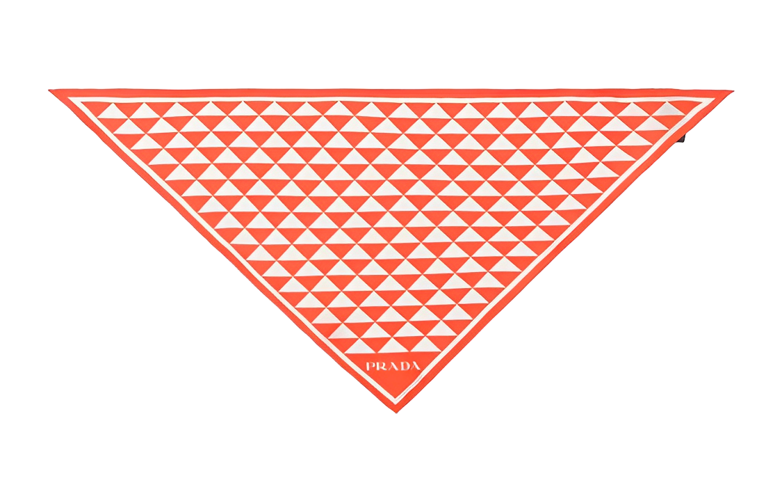 【Previous Season】geometric-print silk scarf