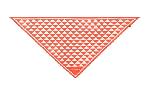 【Previous Season】geometric-print silk scarf