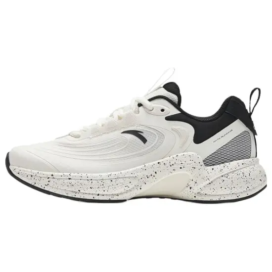 Anta C37+ Anti Slip Wear Resistant Low Top Running Shoes Women's Black White
