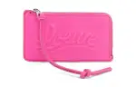 LOEWE Cow Leather Card Holder Large Women's Peach Pink