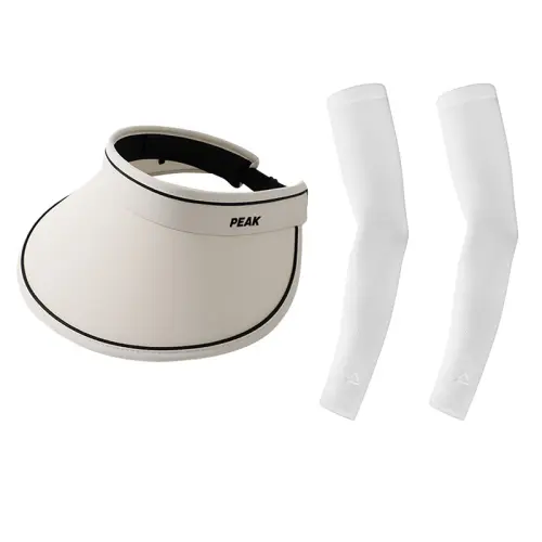 PEAK Polyester Sun Hat Cooling Arm Sleeves Set Unisex
