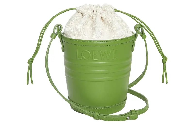 LOEWE Jardinier Cow Leather Crossbody Bag, Shoulder Bag Women's Spring Green