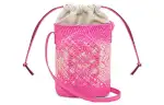 LOEWE Paula's Ibiza Iraci Palm With Cow Leather Crossbody Bags Regular Women's Peach Pink