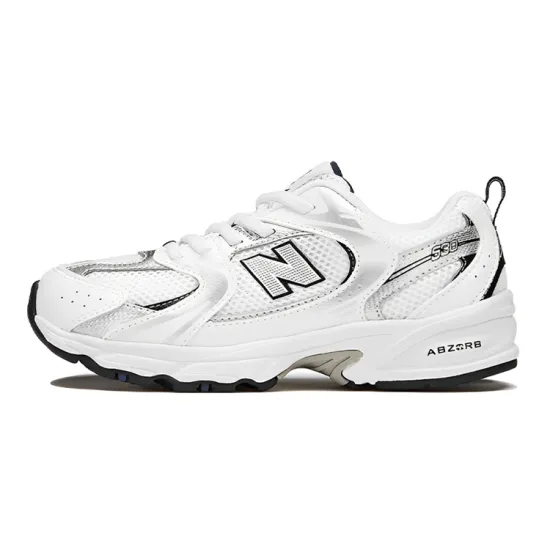 New Balance 530 White Silver Black Kids