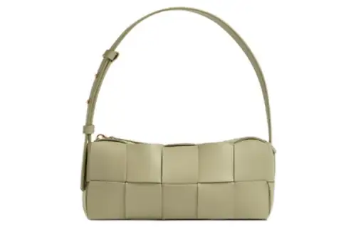 Bottega Veneta Brick Casstte Leather Waffle Bag Shoulder Bag, Handbag, Shoulder Bag Women's Travertine Green
