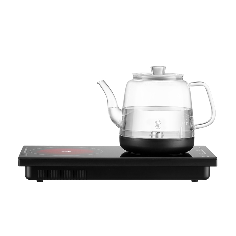 Mingzhan electric kettle 1000ml fully automatic tea boiler three-stage power multi-purpose electric ceramic stove multi-function tea pot glass model black MZ171A