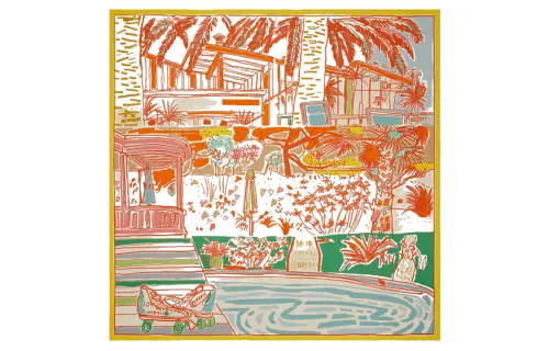 HERMES Scarves Women's Orange