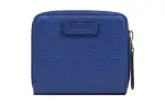 GUCCI Leather Wallet Women's Blue