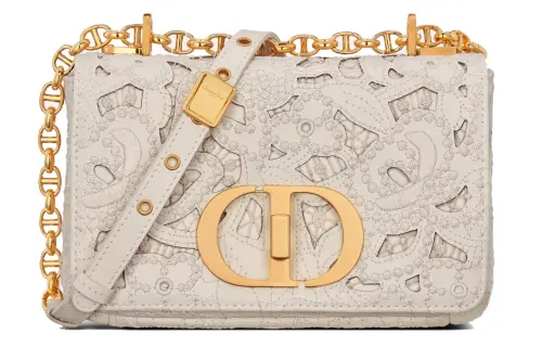 DIOR Caro Calfskin Crossbody Bag, Shoulder Bag Women's Beige