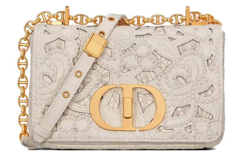 DIOR Caro Calfskin Crossbody Bag, Shoulder Bag Women's Beige