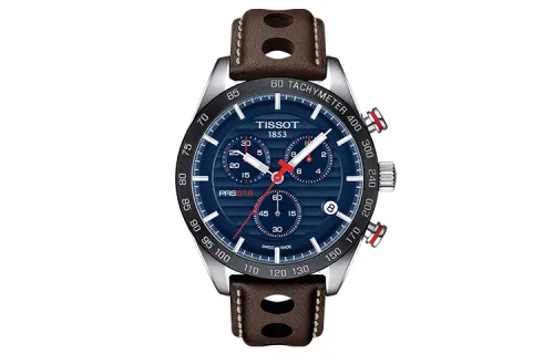 TISSOT Quartz Movement 100m Waterproof Men's Watches Watch 42mm Blue Dial Stainless Steel Case Leather Strap