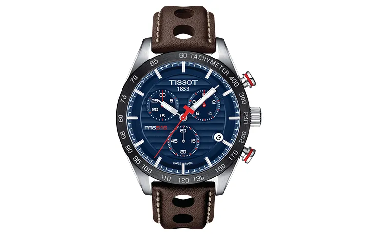 TISSOT Quartz Movement 100m Waterproof Men's Watches Watch 42mm Blue Dial Stainless Steel Case Leather Strap