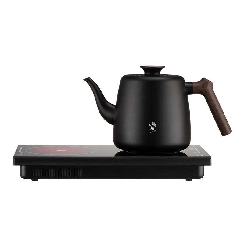 Mingzhan electric kettle 800ml fully automatic tea boiler three-stage power multi-purpose electric ceramic stove multi-function tea pot stainless steel black MZ171
