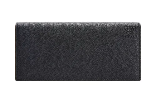 LOEWE Soft Grain Calfskin Wallet Men's Black
