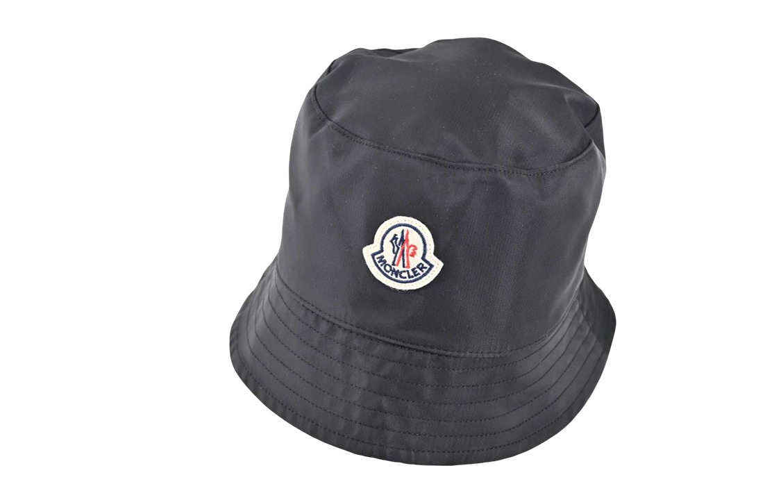 Женская панама Moncler с патчем (черная)
