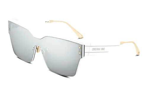DIOR Plate Frame Metal Irregular Shape Sunglasses Women's