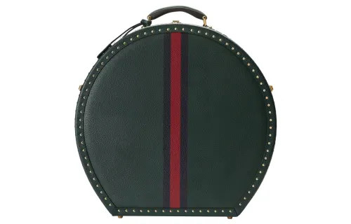 GUCCI Savoy Leather Hat Storage Box Storage Box Women's Green