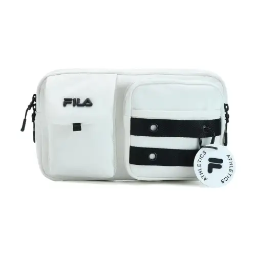 FILA Zip Closure Fabric Fanny Pack Regular Unisex Ecru