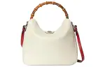 GUCCI Diana Leather Portable Crossbody Bag, Shoulder Bag Medium Women's White