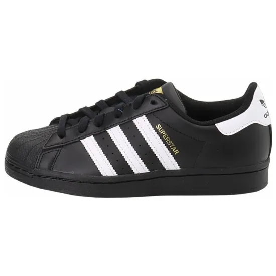 Adidas Superstar Core Black Cloud White Gold GS
