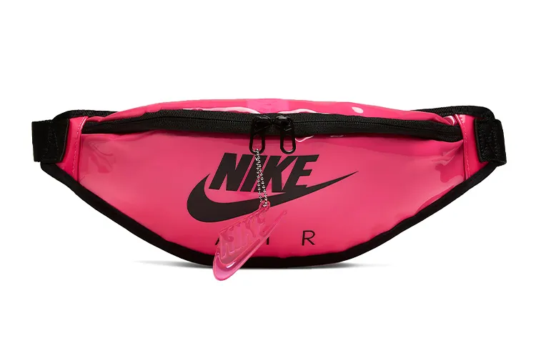 Nike Heritage Zip Closure Rubber And Plastic Material Crossbody Bag, Fanny Pack Regular Women's Explosion Pink