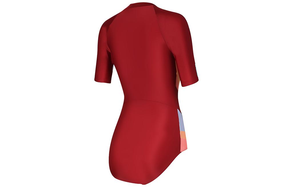 Speedo One Piece Swimsuits Women’s Dark Red/Coral Orange Triangle One Piece Swimsuit
