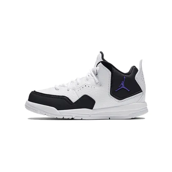 Jordan Courtside 23 Kids Basketball Shoes PS Mid-top Black/White/Purple