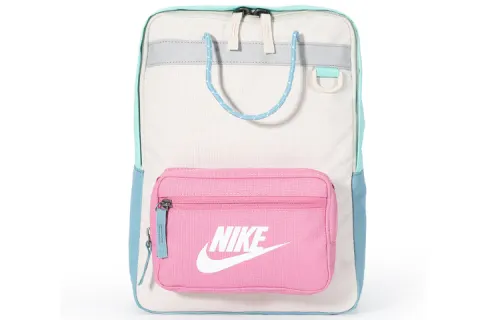 Nike Tanjun Zip Closure Polyester Handbag Backpack Regular Women's Pink White