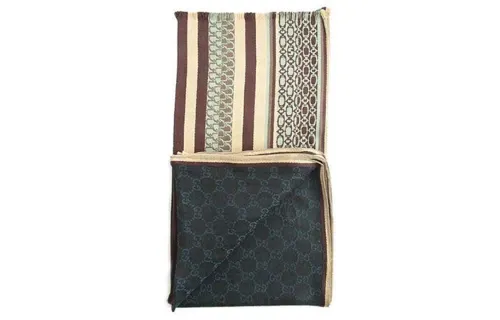 GUCCI Knit Scarves Men's Dark Blue
