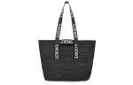 LOEWE Raffia Fiber Handbag Women's Black