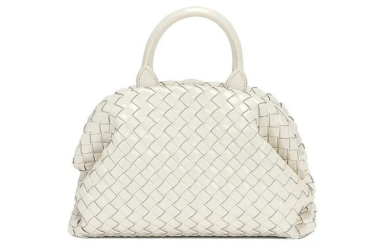 Bottega Veneta Leather Shoulder Bag, Crossbody Bag, Handbag Women's White