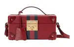 GUCCI Leather Jewelry Box Storage Box Women's Red