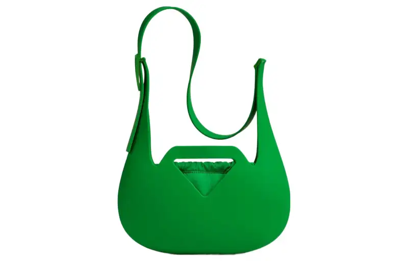 Bottega Veneta Rubber One Shoulder Handbag Women's Green