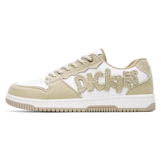 Dickies Skateboard Shoes Men Low-Top White Khaki