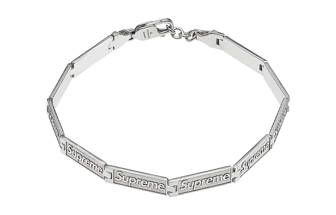 Браслет Supreme Jacob & Co. Logo Link (серебряный)